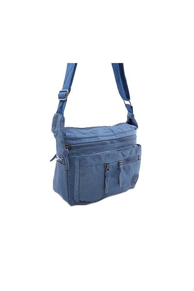 Baginn Geantă de damă Blue Clinkir - Geantă de umăr ușoară zilnică cu buzunare multiple și curea încrucișată, 25*20 cm