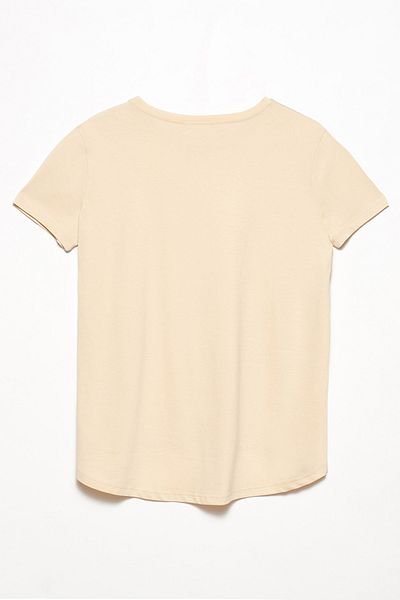 Dilvin Tricou de bază bej închis pentru damă 101A03471