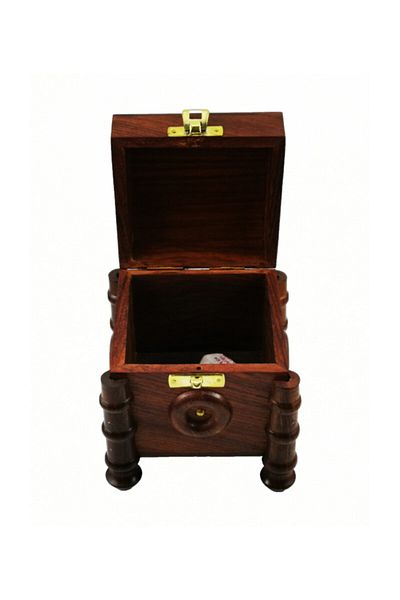 Siner Torque Wooden Box - Brass Fastener Hand Embroidered