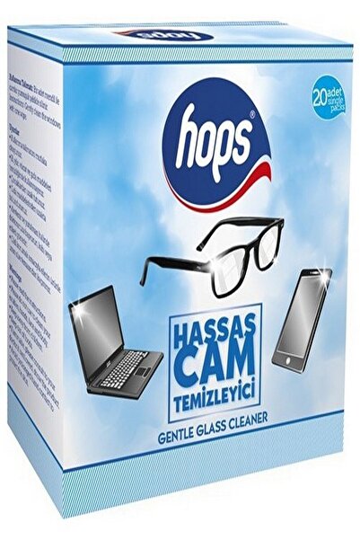 Hops Hassas Cam Ve Gözlük Temizle Mendili 20'li