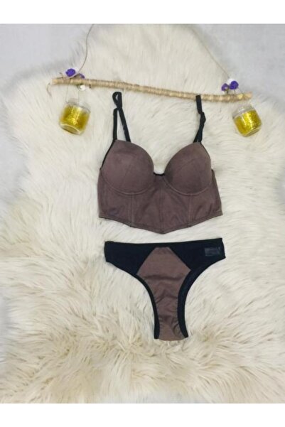 Venüs Kadın Kahverengi Sütyen Takım