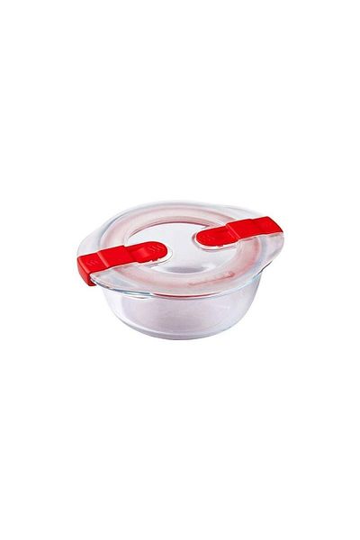 Pyrex 206ph00 حاوية تخزين مستديرة قابلة للقفل مع غطاء 0.35 لتر