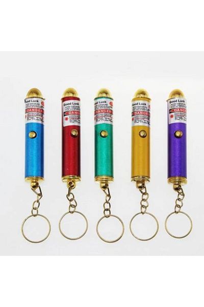efmues 1 Piece Red Laser Keychain - 5 Heads