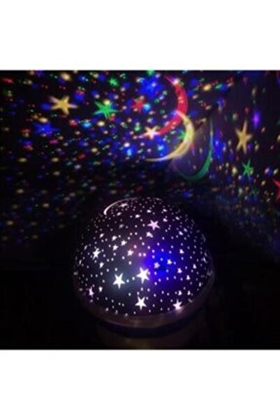 AREN STORE Star Master Dönen Renkli Ay Yıldızlı Gökyüzü Projeksiyon Gece Lambası Pembe Pembestar
