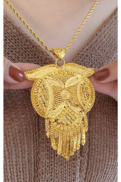 barisiva gold 22 Ayar Altın Kaplama Hint Kolye