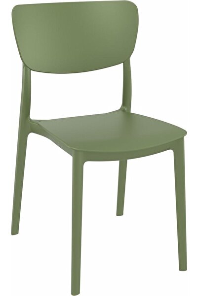Siesta Monna Plastik Contract Sandalye Zeytin Yeşili Mutfak Balkon Salon Bahçe Cafe