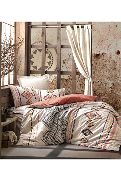 Cotton Box Εθνικό σετ κρεβατιού διπλό παπλωματοθήκη Felıx Kiremit