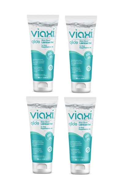 Viaxi Glide Lubricant Gel Naturel 200 ml  Kayganlaştırıcı Jel X4 Adet