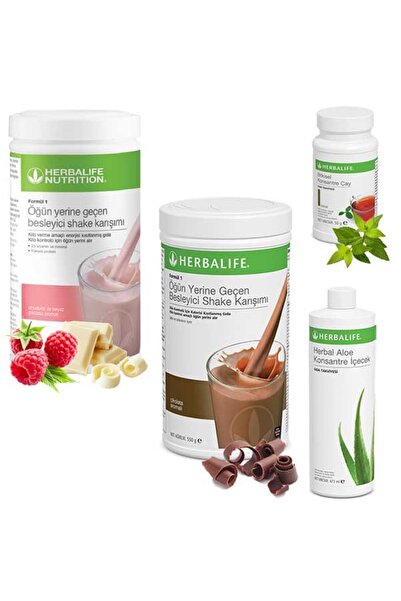 Herbalife Ahududu Shake 1 Çikolata Shake 1 Çay Klasik 50 gr Aloe Vera