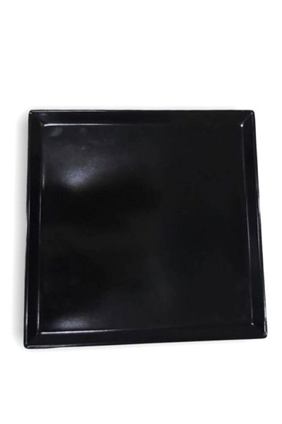 Evren 20*20cm Black Presentation Plate Thermo Melamine