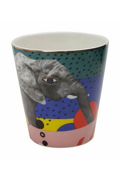 Porland Elefant Patterned Wild Life Glass - 320cc