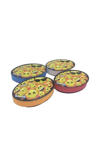 Magic Emoji Whiteboard Eraser 4 Pieces 11cm X 7 Cm