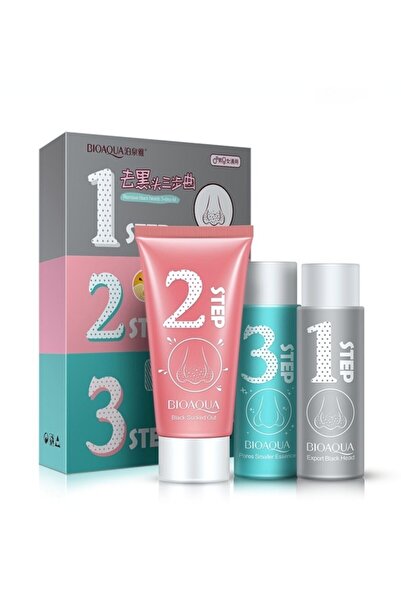 Bioaqua 3 Adımlı T Bölgesi Siyah Nokta ve Gözenek Bakım Seti