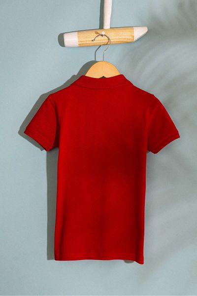 U.S. Polo Assn. Tricou roșu pentru băieți de bază