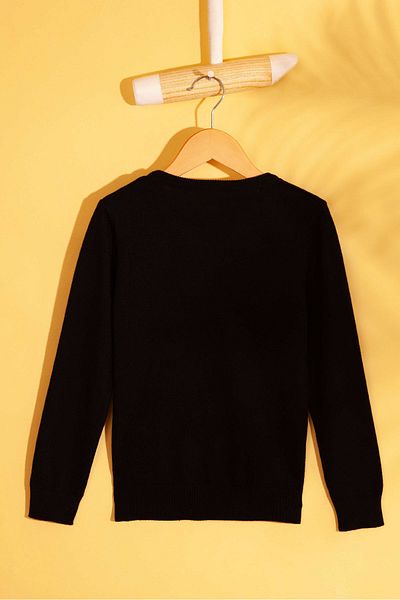 U.S. Polo Assn. Pulover de tricotaje pentru băiat negru