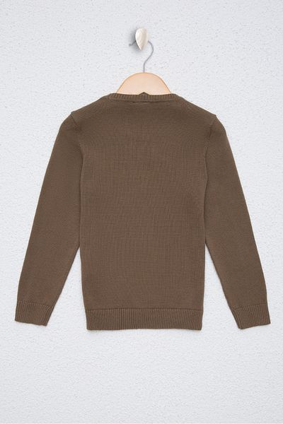 U.S. Polo Assn. Кафяв пуловер за момче