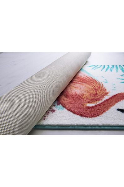 Confetti Flamingo 50X57 Turquoise Bathroom Rug