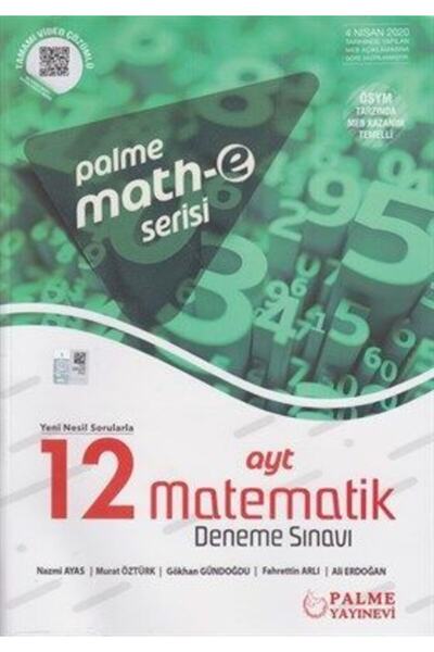 Palme Yayınevi Math-e Serisi Ayt Matematik 12 Deneme Sınavı Ekstra *yeni* 978...
