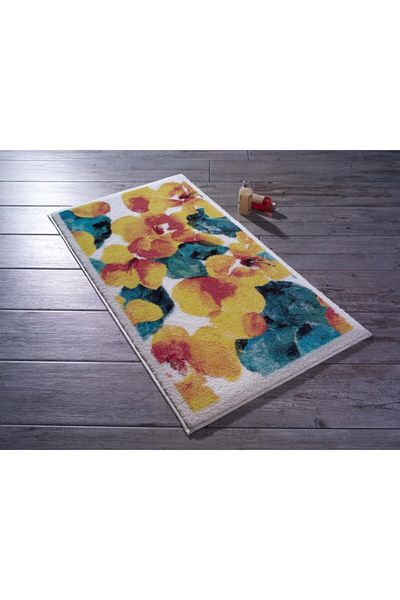 Confetti Flower Dust 50X57 Yellow Bathroom Rug