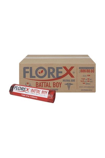 Florex Medical Waste Bulk 72x95 Garbage Bag - 10 Rolls