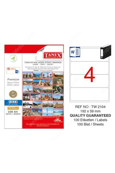 Tanex Tw-210 laserska etiketa 192-0594 Tw2104las10100