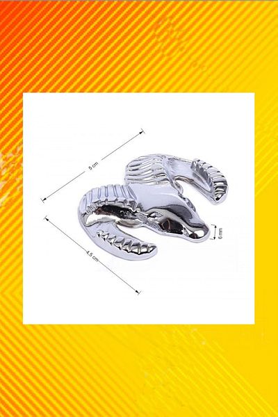 Sedef Casting Arma Ram Head Chrome 2 Pieces