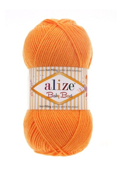 Alize 5 τεμάχια ) Baby Best 336 Πορτοκαλί Πλεκτά Νήματα Γιλέκο Ζακέτα Κασκόλ Πλεκτό Πουλόβερ Μποτάκια Bebe Σχοινί