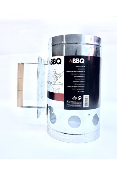 BBQ Ahşap Saplı Mangal Barbekü Ateşleme Bacası