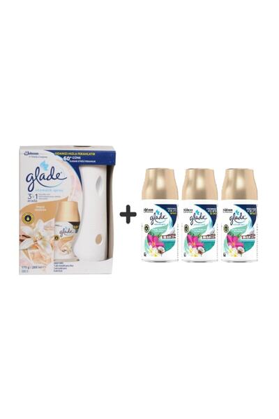 Glade Otomatik Sprey + Ipeksi Vanilya Yedek 269 Ml+ Tropikal Floral + 3 X 269 Ml