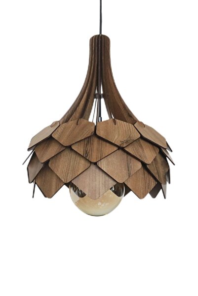 Genel Markalar Beyaz Ahşap Dekoratif Avize ve Kilim Desenli Buket Tasarımı