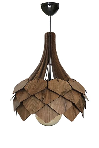 Genel Markalar Beyaz Ahşap Dekoratif Avize ve Kilim Desenli Buket Tasarımı