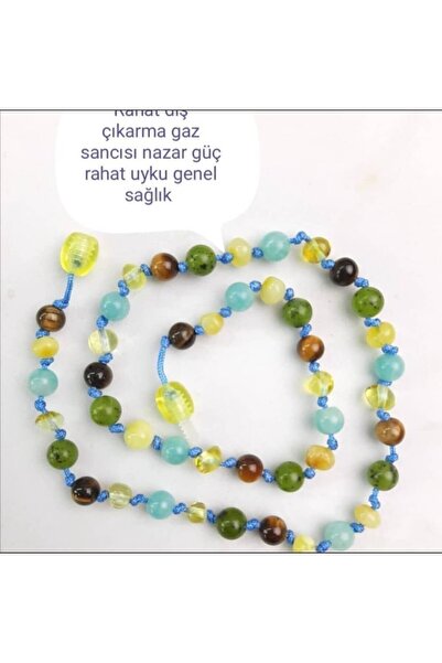 OSMANLI DOĞAL TAŞ Sertifikalı Bebek Kehribar Karışık Kolye