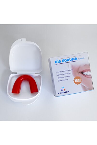 INVOKER - Diş Gıcırdatma Çene Sıkma Önleyici Bruksizm Aparatı Silikon Aparey ...
