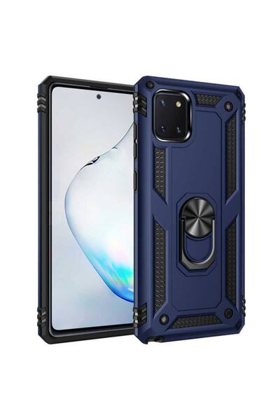 KZY İletişim Samsung Galaxy A81/note 10 Lite Kapak Yüzüklü Stantlı Panzer Tan...