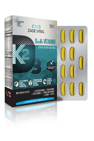 Zade Vital Blaster D3+k2 Water 30 Cap.-zade Vital