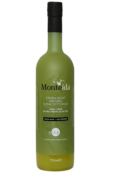 Monteida Erken Hasat Natürel Sızma Zeytinyağı (soğuk Sıkım) 750ml Yeşil Şişe