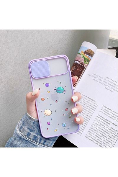mooodcase حافظة هاتف آيفون 11 برو ماكس بلانيت محمية باللون الأرجواني