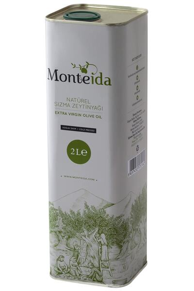 Monteida Olgun Hasat Natürel Sızma Zeytinyağı (SOĞUK SIKIM) 2 L Teneke