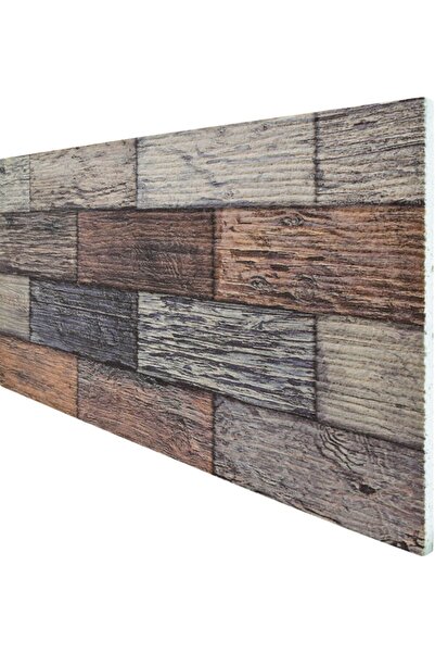 Pandekor 5 Adet X Ahşap Desenli 3 Boyutlu Renkli Strafor Köpük Duvar Kaplama ...