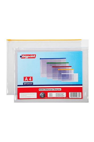 Bigpoint Dosar Documente A4 Pvc Alb Pungă de 12
