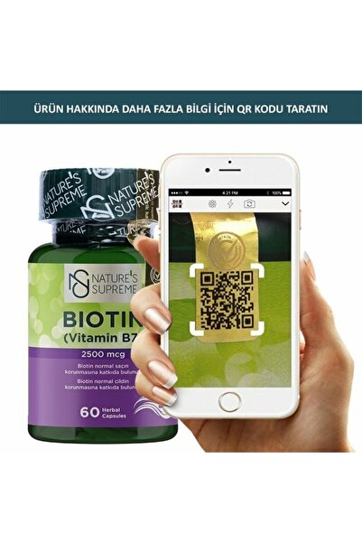 Nature's Supreme Biotin 2500 Mcg 60 Kapsül