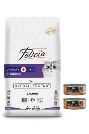 Felicia Az Tahilli Somonlu Kisirlastirilmis Yetiskin Kedi Mamasi 12 Kg 2 Adet Somonlu 85g Yas Mama Trendyol