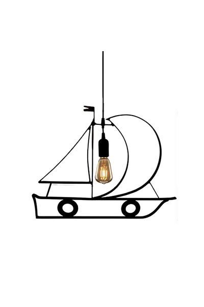 Bundera Boat Pendant Lamp Chandelier Sailboat Modern Wrought Iron Metal Figurine