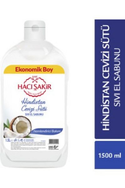 Hacı Şakir Liquid Soap Coconut 1500 Ml 4 Pieces