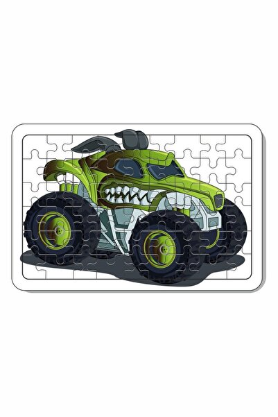 Baskı Atölyesi 54 Parça Ahşap Arabalı Puzzle