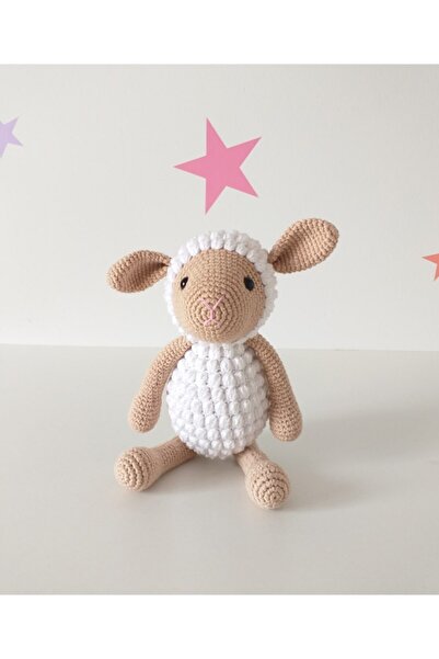 Moccotoys Koyun Doğal Örgü Amigurami Oyuncak