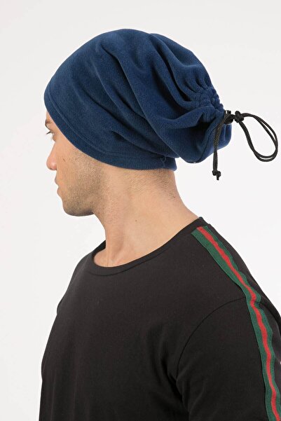 lovebox Чоловіча синя шапка і шарф, які можна використовувати двома різними способами