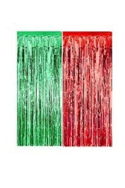 Happyland New Year's Wall Curtain Background Ornament Metallized Shiny 2 Pieces