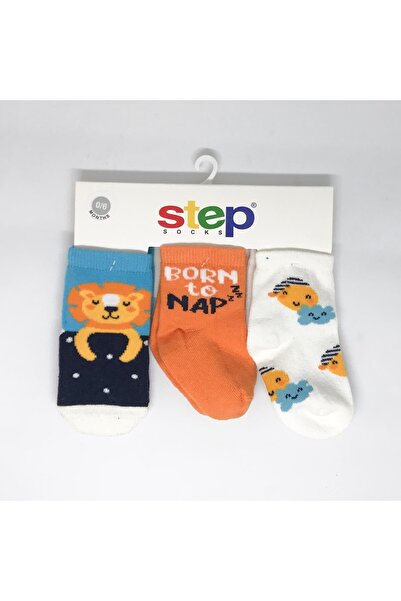 Step 3 Pack Lion Socket Socks Multicolored
