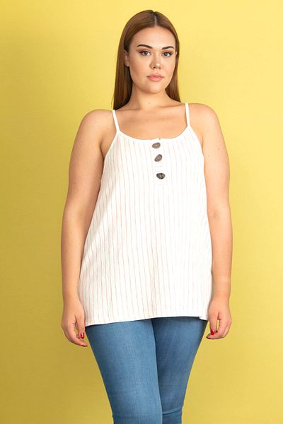 Şans Plus Size Blouse - Red - Relaxed fit